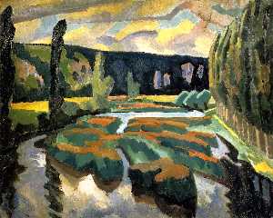 Roger Eliot Fry - River with Poplars