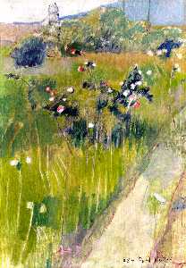 Ferdinand Hodler - Rosebush in a Meadow