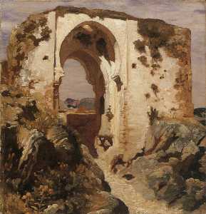 Lord Frederic Leighton - Ruined Moorish Arch at Ronda, Spain