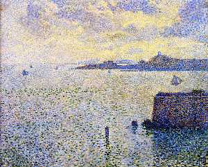 Theo Van Rysselberghe - Sailboats and Estuary