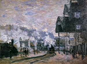 Claude Monet - Saint-Lazare Station, the Western Region Goods Sheds