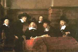 Rembrandt Van Rijn - Sampling Officials of the Guild of the Drapers