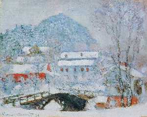 Claude Monet - Sandviken Village in the Snow