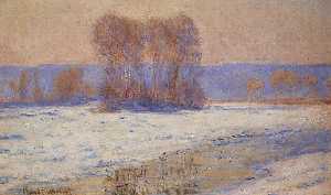Claude Monet - The Seine at Bennecourt in Winter