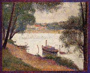 Georges Pierre Seurat - The Seine at La Grande Jatte in the Spring