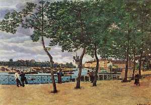Jean Baptiste Armand Guillaumin - The Seine at Paris (also known as Quai de la Rapee)