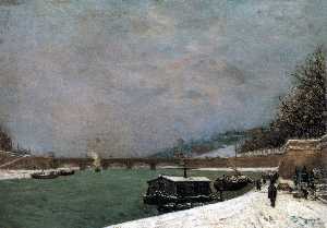 Paul Gauguin - The Seine, Pont d-Iena, Snowing