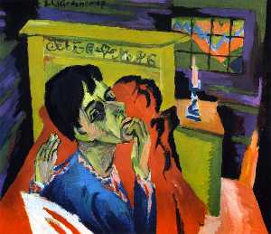 Ernst Ludwig Kirchner - Selbstbildnis als Kranker
