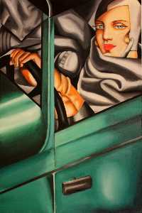 Tamara De Lempicka - Self-Portrait in the Green Bugatti