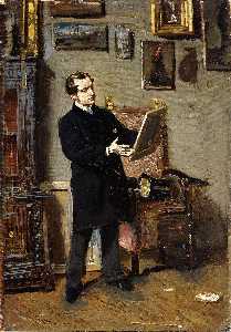 Giovanni Boldini - Self-portrait while looking at a painting