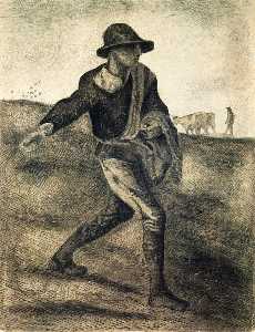 Vincent Van Gogh - A Sower (after Millet)