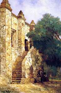 Edwin Deakin - The Stairway, Mission San Gabriel, California