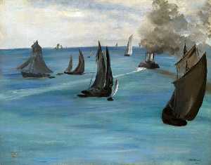 Edouard Manet - Steamboat (also known as Seascape, Calm Weather)