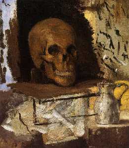 Paul Cezanne - Still Life: Skull and Waterjug