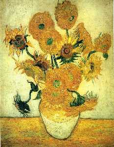 Vincent Van Gogh - Still Life: Vase with Fourteen Sunflowers - (buy oil painting reproductions)