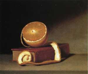 Raphaelle Peale - Still Life with Orange and Book