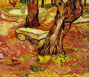 Vincent Van Gogh - The Stone Bench in the Garden at Saint-Paul Hospital