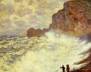 Claude Monet - Stormy Weather at Etretat