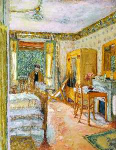 Jean Edouard Vuillard - Sunlit Interior: Madame Vuillard's Room at La Closerie des Genêts