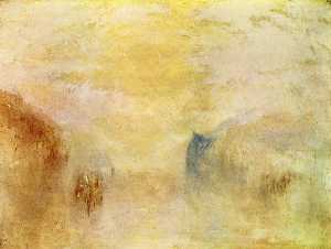 William Turner - Sunrise, with a Boat between Headlands