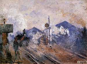 Claude Monet - Track Coming out of Saint-Lazare Station