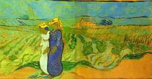 Vincent Van Gogh - Two Women Crossing the Fields