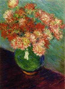 Claude Monet - Vase of Chrysanthemums