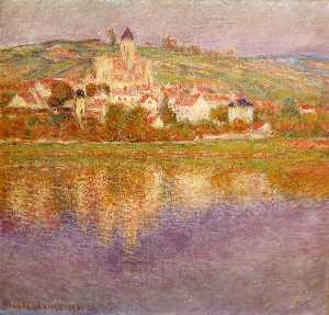 Claude Monet - Vetheuil at Sunset