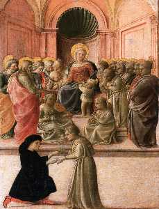 Fra Filippo Lippi - Virgin and Child with Saints, Angels, and a Donor