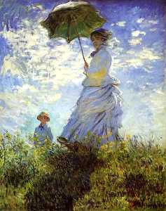 Claude Monet - The Walk, Woman with a Parasol