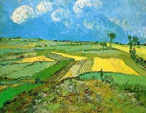 Vincent Van Gogh - Wheat Fields at Auvers under a Cloudy Sky
