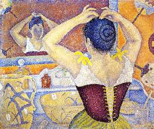 Paul Signac - Woman Arranging Her Hair, Opus 227 (also known as Arabesques for a Dressing Room)