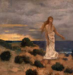 Pierre Puvis De Chavannes - Woman by the Sea