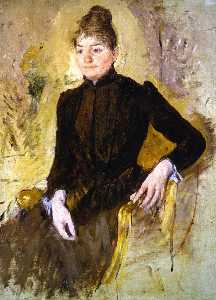 Mary Stevenson Cassatt - Woman in Black (also known as Portrait of a Woman)