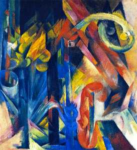 Franz Marc - Wood with Squirrel (also known as Wood)