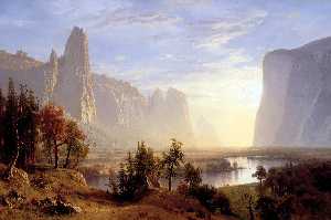 Albert Bierstadt - Yosemite Valley (Looking Down the Yosemite Valley)