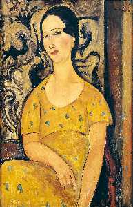 Amedeo Modigliani - Young Woman in a Yellow Dress (also known as Madame Modot)