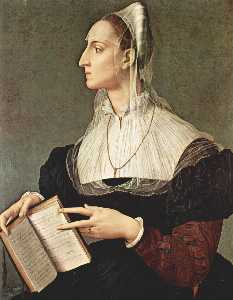 Agnolo Bronzino - Portrait of Laura Battiferri
