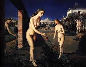 Paul Delvaux - The Night Garden