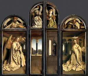 Hubert Van Eyck - The Ghent Altarpiece - Exterior Of The Left And Right Shutters
