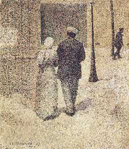 Charles Angrand - A Couple In The Street