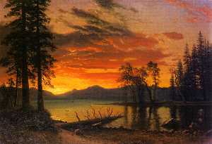 Albert Bierstadt - Sunset over the River