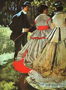 Claude Monet - Le Dejeuner sur lHerbe (The Picnic) - (detail)
