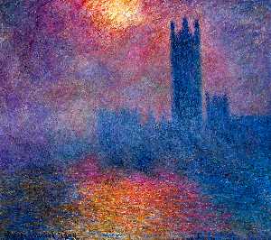 Claude Monet - london parliament sun