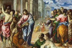 El Greco (Doménikos Theotokopoulos) - The Miracle of Christ Healing the Blind
