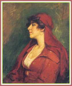 Frank Duveneck - Lady in Red