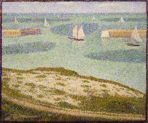 Georges Pierre Seurat - port en bessin (the outer harbor at high tide) -