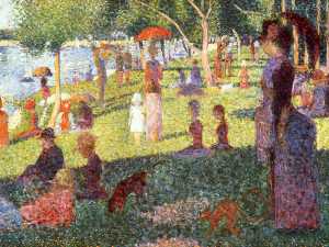 Georges Pierre Seurat - Sunday Afternoon on the Isle of Lan Grande Jatte - (buy famous paintings)