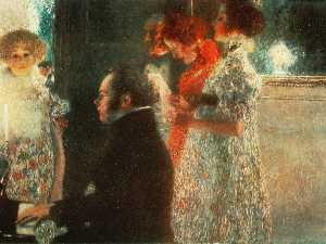 Gustave Klimt - Schubert at the Piano