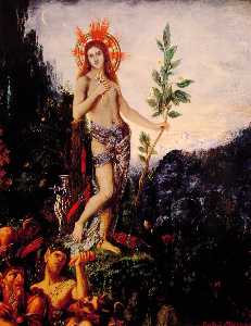 Gustave Moreau - apollo and the satyrs